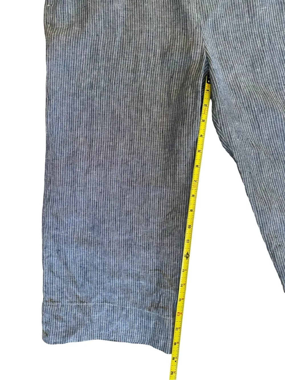 Everlane Linen Jumpsuit Blue and White Stripes with Button front - Size 6